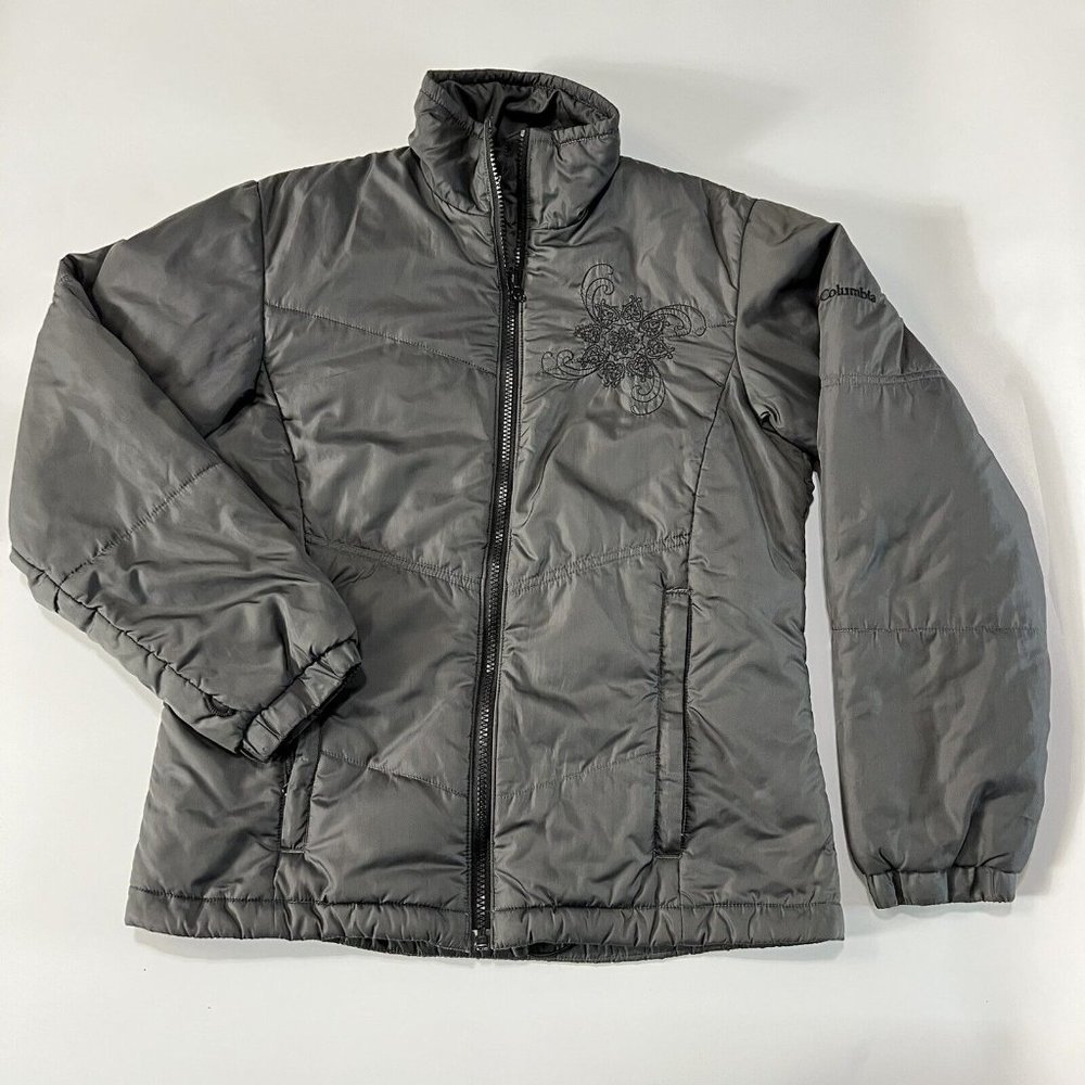Columbia Interchange Women’s Quilted Jacket Size Small Gray